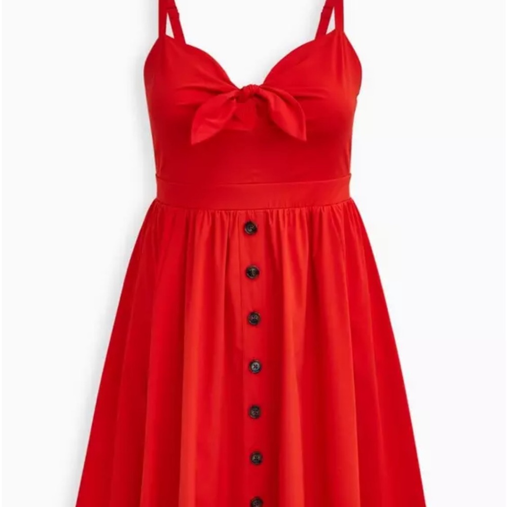 Torrid Red Button-Front Dress Size 3